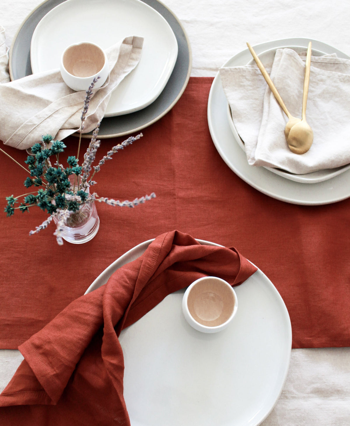 100% Linen Table Runner Pre-Washed Soft 17x56 Inch