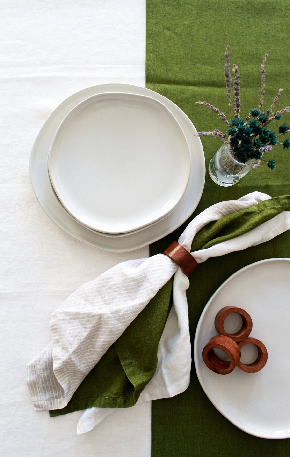 100% Linen Table Runner Pre-Washed Soft 17x56 Inch