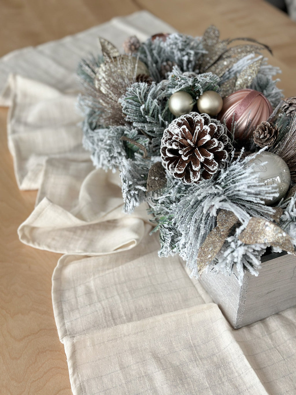 100% Turkish Cotton Table Runner with Silver Stripes 18x80 Inch